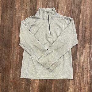 Patagonia Capilene Wool Light Gray Quarter Zip
